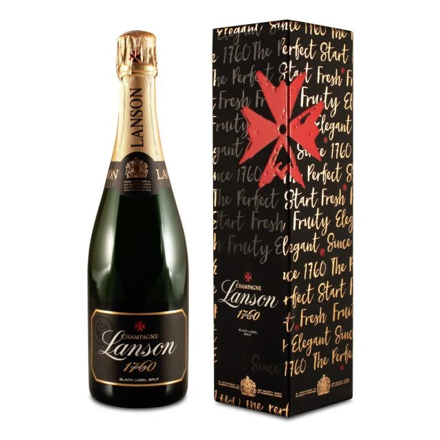 Lanson Black Label Brut 0,75L (12,5% Vol.) Avec Coffret Cadeau 3 Lanson Black Label Brut 0,75L (12,5% Vol.) Avec Coffret Cadeau