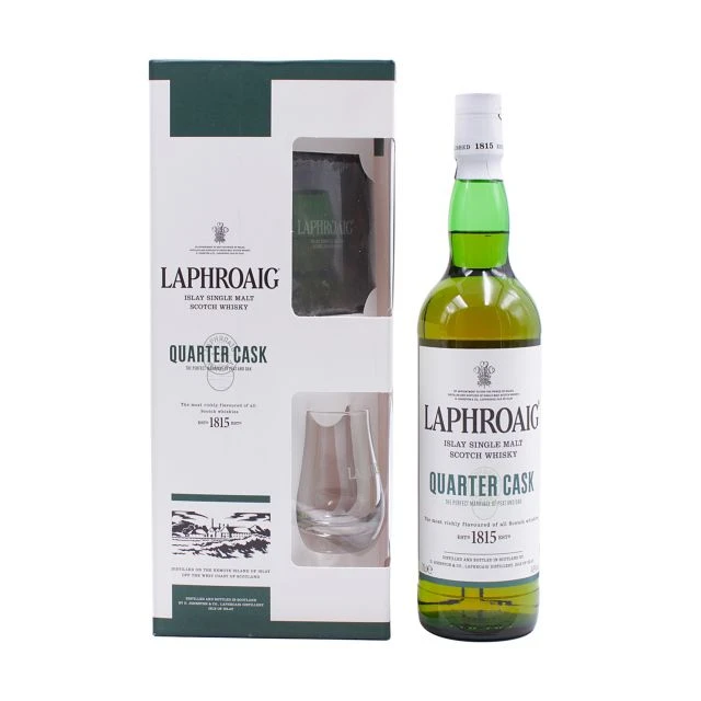 Laphroaig Quarter Cask 0.7L (48% Vol.) GB + Glass & Coaster 3 Laphroaig Quarter Cask 0.7L (48% Vol.) GB + Glass & Coaster