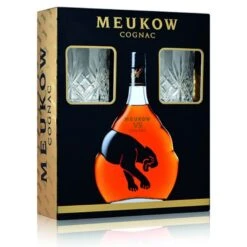 Meukow VS Cognac 0.7L (40% Vol.) GB With 2 Glasses