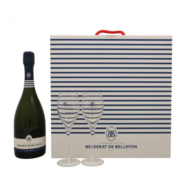Besserat De Bellefon Coffret Bleu + 2 Glasses 0.75L (12.5% Vol.) 3 Besserat De Bellefon Coffret Bleu + 2 Glasses 0.75L (12.5% Vol.)