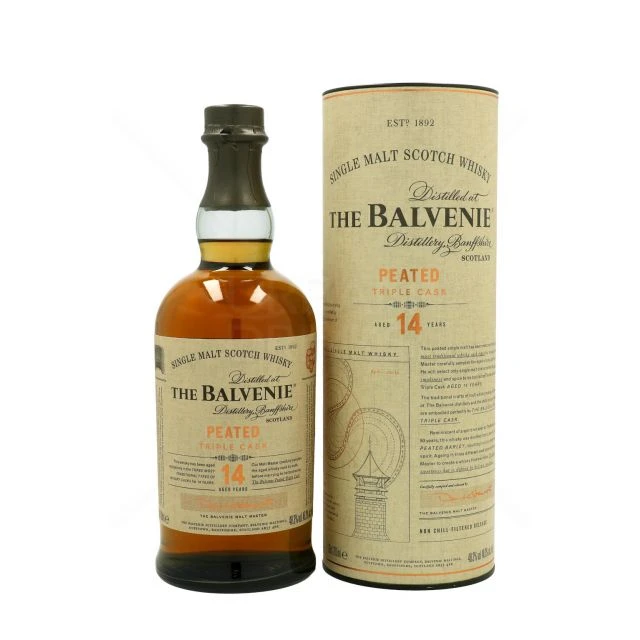The Balvenie 14 YO Peated Triple Cask Scotch Malt Whisky 0.7L (48.3% Vol.) 3 The Balvenie 14 YO Peated Triple Cask Scotch Malt Whisky 0.7L (48.3% Vol.)